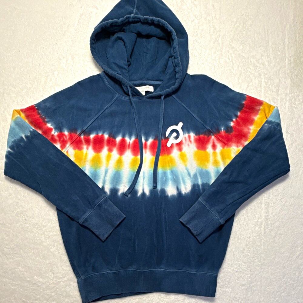 Spiritual Gangster Women’s S Blue Tie-Dye Cotton Fleece Pullover Hoodie